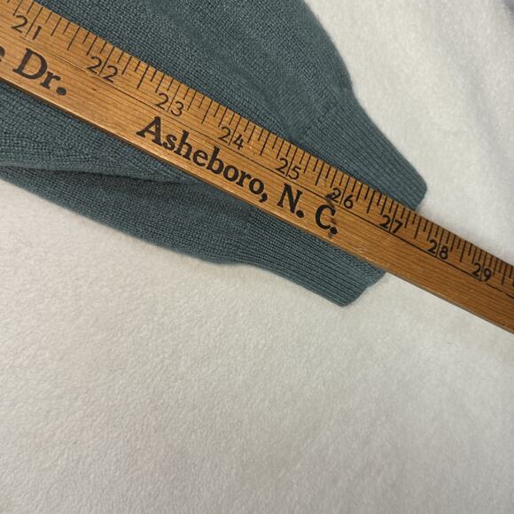 Vtg Lands End Sweater Mens Sweater Green XL Cashmere Blend Preppy y2k Academia - Picture 4 of 11